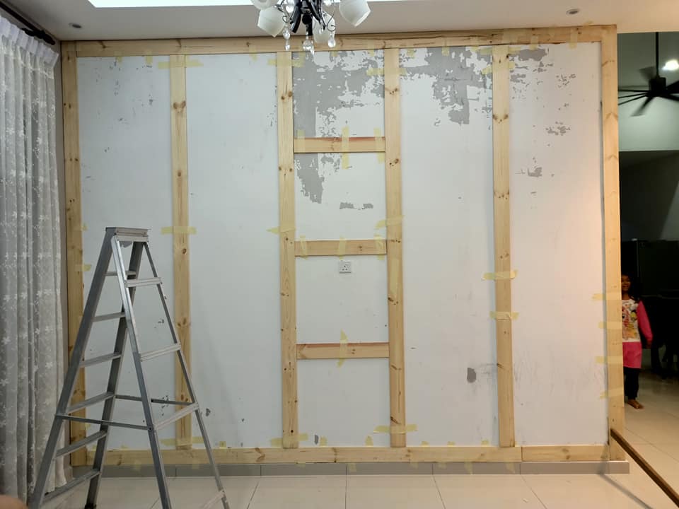 Projek DIY Batten Wall