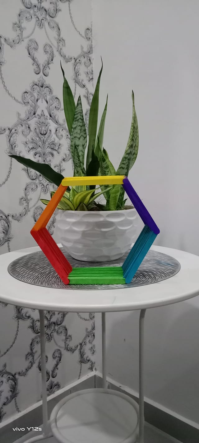 DIY Rak Gantung Hexagon