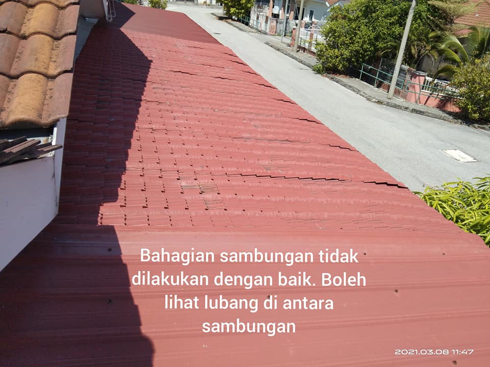 Risiko Penggunaan Bumbung Jenis Metal Deck